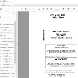 John Deere 325 & 328 Skid Steer Operator's Manual - PDF DOWNLOAD