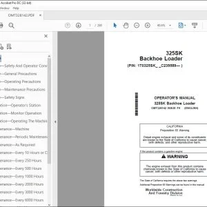 John Deere 325SK Backhoe Loader Operator's Manual - PDF DOWNLOAD