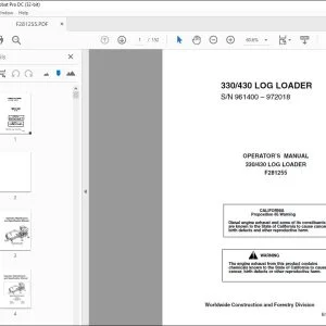 John Deere 330/430 LOG LOADER Operator's Manual - PDF DOWNLOAD