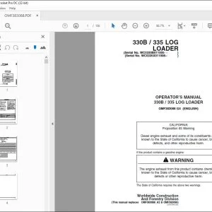 John Deere 330B / 335 LOG LOADER Operator's Manual - PDF DOWNLOAD