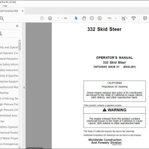 John Deere 332 Skid Steer Operator's Manual - PDF DOWNLOAD