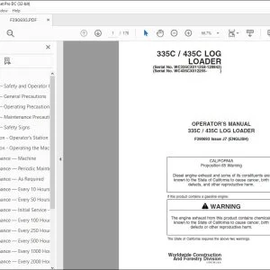 John Deere 335C / 435C LOG LOADER Operator's Manual PDF