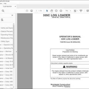 John Deere 335C LOG LOADER Operator's Manual - PDF DOWNLOAD