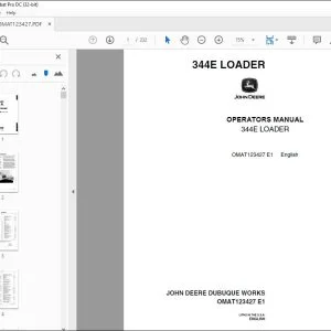John Deere 344E LOADER Operators Manual - PDF DOWNLOAD