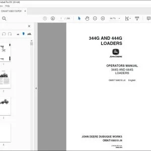 John Deere 344G & 444G LOADERS Operators Manual - PDF DOWNLOAD