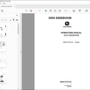 John Deere 3500 SIDEBOOM Operators Manual - PDF DOWNLOAD