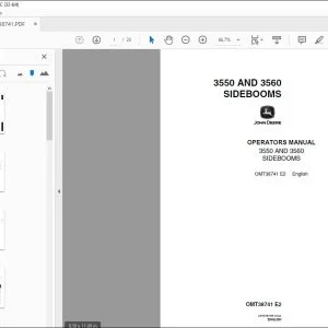 John Deere 3550 & 3560 Sidebooms Operators Manual - PDF DOWNLOAD