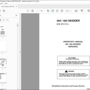 John Deere 360 / 460 SKIDDER Operator's Manual OMF283823 - PDF DOWNLOAD
