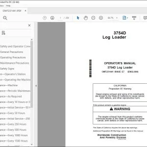 John Deere 3754D Log Loader Operator's Manual - PDF DOWNLOAD