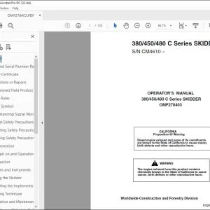 John Deere 380/450/480 C Series SKIDDER Operator's Manual