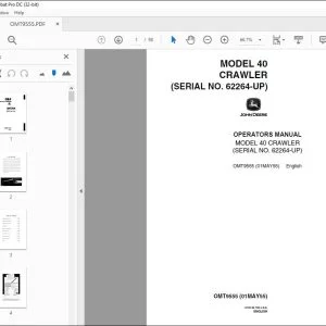 John Deere 40 CRAWLER Operator's Manual - PDF DOWNLOAD