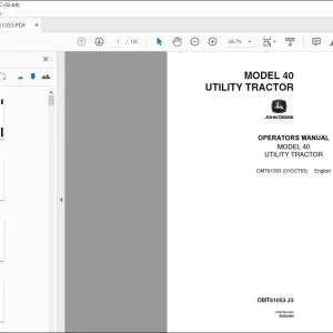 John Deere 40 UTILITY TRACTOR Operators Manual - PDF DOWNLOAD