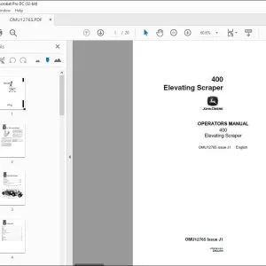 John Deere 400 Elevating Scraper Operators Manual - PDF DOWNLOAD