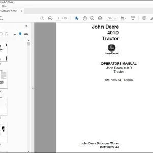 John Deere 401D Tractor Operators Manual - PDF DOWNLOAD