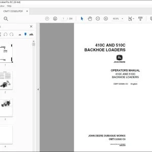 John Deere 410C & 510C Backhoe Loader Operators Manual - PDF DOWNLOAD