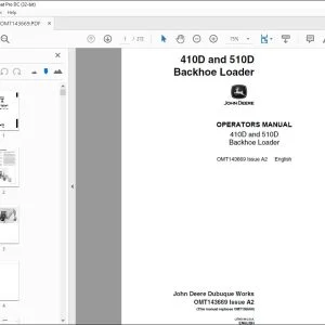 John Deere 410D & 510D Backhoe Loader Operators Manual - PDF DOWNLOAD