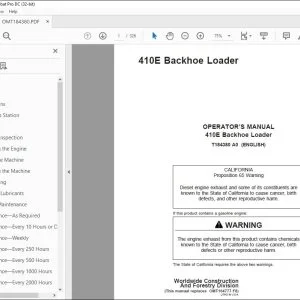 John Deere 410E Backhoe Loader Operator's Manual - PDF DOWNLOAD