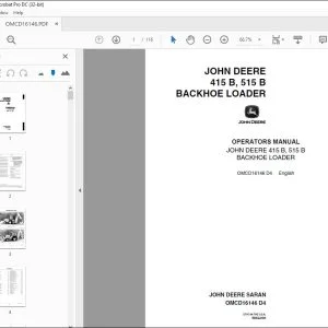 John Deere 415 B, 515 B BACKHOE LOADER Operators Manual - PDF DOWNLOAD