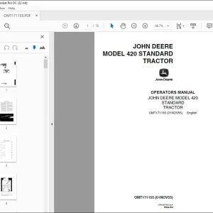 John Deere 420 STANDARD TRACTOR Operator's Manual - PDF DOWNLOAD