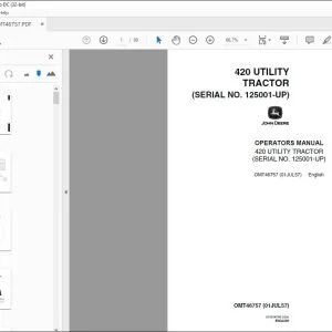 John Deere 420 UTILITY TRACTOR Operators Manual - PDF DOWNLOAD