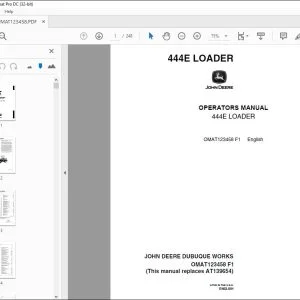 John Deere 444E LOADER Operators Manual - PDF DOWNLOAD