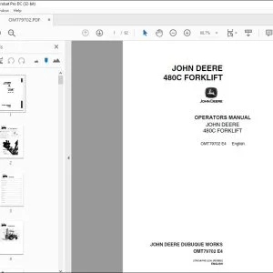 John Deere 480C FORKLIFT Operators Manual - PDF DOWNLOAD