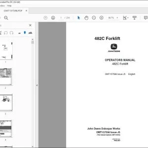 John Deere 482C Forklift Operators Manual - PDF DOWNLOAD
