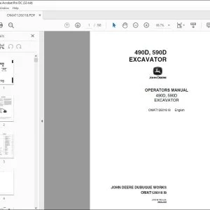 John Deere 490D, 590D EXCAVATOR Operators Manual - PDF DOWNLOAD