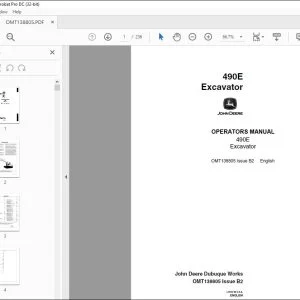 John Deere 490E Excavator Operator's Manual - PDF DOWNLOAD