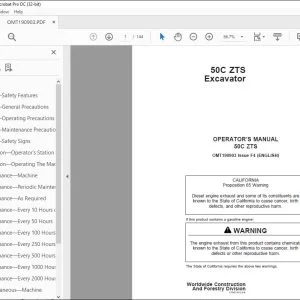 John Deere 50C ZTS Excavator Operator's Manual OMT190903 - PDF DOWNLOAD