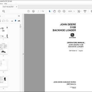 John Deere 510B BACKHOE LOADER Operators Manual - PDF DOWNLOAD