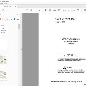 John Deere 520 FORWARDER Operator's Manual - PDF DOWNLOAD