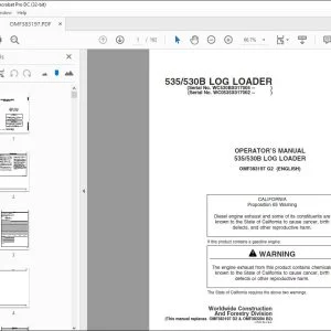 John Deere 535 LOG LOADER Operator's Manual - PDF DOWNLOAD