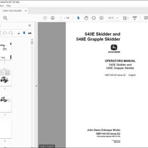 John Deere 540E Skidder & 548E Grapple Skidder Operators Manual - PDF DOWNLOAD