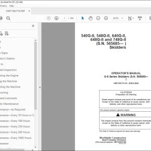 John Deere 540G-II 548G-II 640G-II 648G-II & 748G-II G-II Series Skidders Operator's Manual PDF