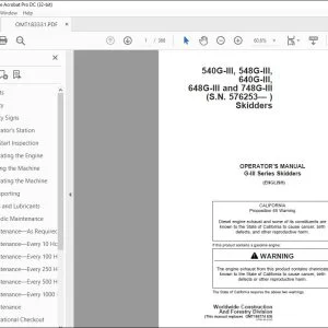 John Deere 540G-III 548G-III 640G-III 648G-III & 748G-III Operator's Manual PDF