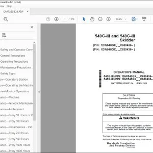 John Deere 540G-III & 548G-III Skidder Operator's Manual - PDF DOWNLOAD