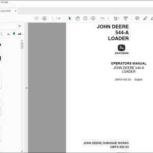 John Deere 544-A LOADER Operators Manual - PDF DOWNLOAD