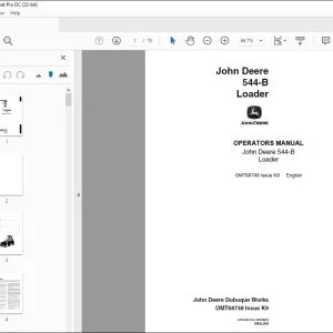John Deere 544-B Loader Operators Manual - PDF DOWNLOAD