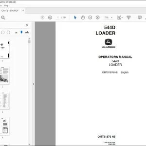 John Deere 544D LOADER Operators Manual - PDF DOWNLOAD