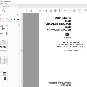 John Deere 550B TRACTOR & 555B LOADER Operators Manual PDF