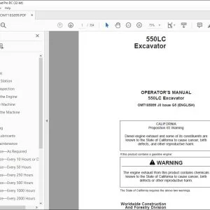 John Deere 550LC Excavator Operator's Manual - PDF DOWNLOAD