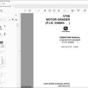 John Deere 570B MOTOR GRADER Operators Manual - PDF DOWNLOAD