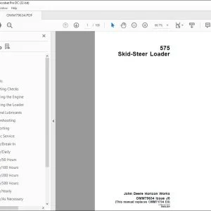 John Deere 575 Skid-Steer Loader Operators Manual - PDF DOWNLOAD