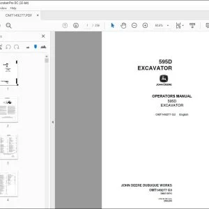 John Deere 595D EXCAVATOR Operators Manual - PDF DOWNLOAD