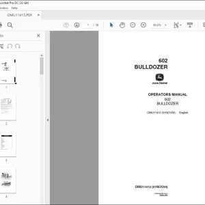 John Deere 602 BULLDOZER Operator's Manual - PDF DOWNLOAD