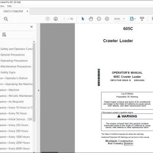 John Deere 605C Crawler Loader Operator's Manual - PDF DOWNLOAD