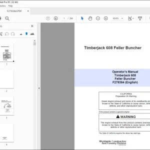 Operation Manual for John Deere 608 Feller Buncher PDF