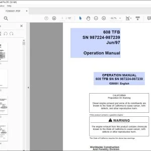 John Deere 608 TFB Operation Manual - PDF DOWNLOAD