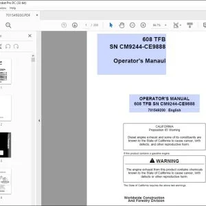 John Deere 608 TFB Operator's Manual - PDF DOWNLOAD
